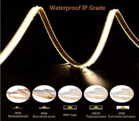 La mazorca de Ip67 Ip20 R90 528 llevó la luz ligera de la cinta llevada de la mazorca de la tira 12v 2700k 10m m los 5m