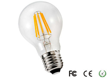 Caliente el bulbo blanco 110V del filamento de 3000K 6W A60 Dimmable LED para las fábricas