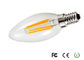 Bulbo de la vela del filamento de C35 4W LED, AC100V - lámpara del techo de 240V 360LM LED